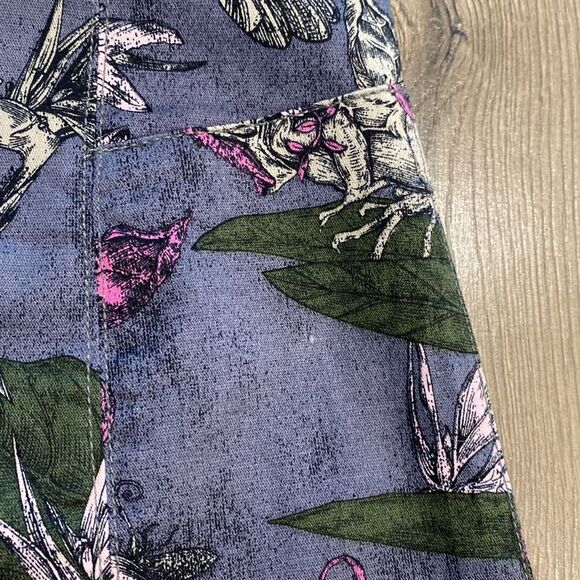 FOX Racing Exotic High Waist Blue Foral Shorts Size 3‎ - Picture 14 of 16